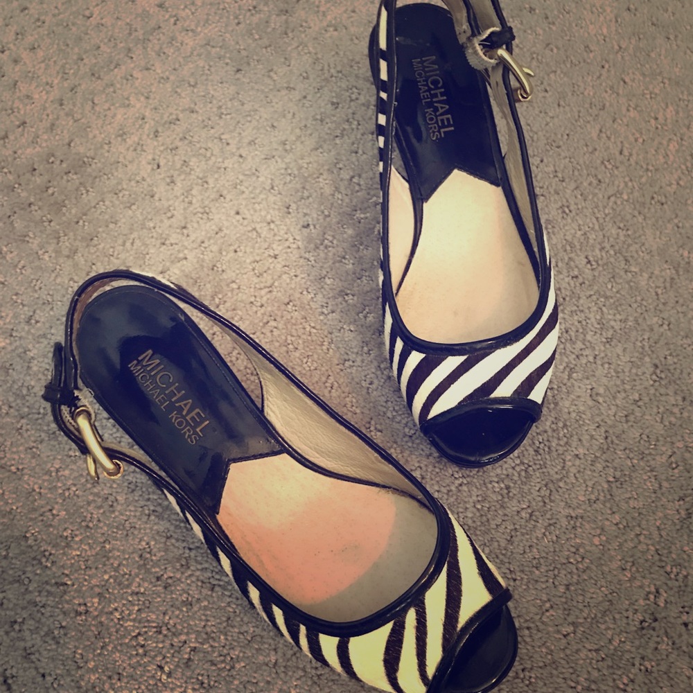 MICHAEL Michael Kors Zebra Print Platform Shoe